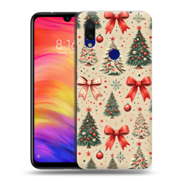 Силиконовый противоударный чехол на Xiaomi RedMi 7 с принтом Новый год