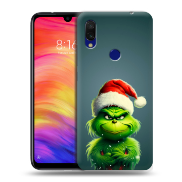 Силиконовый противоударный чехол на Xiaomi RedMi 7 с принтом Новый год Силиконовый противоударный чехол на Xiaomi RedMi 7 с принтом Новый год