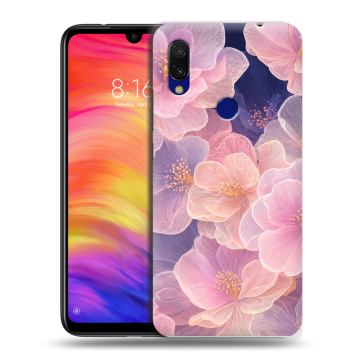 Силиконовый противоударный чехол на Xiaomi RedMi 7 с принтом женский