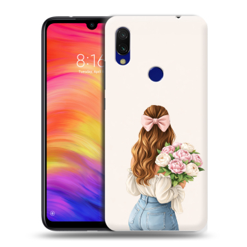 Силиконовый противоударный чехол на Xiaomi RedMi 7 с принтом женский Силиконовый противоударный чехол на Xiaomi RedMi 7 с принтом женский