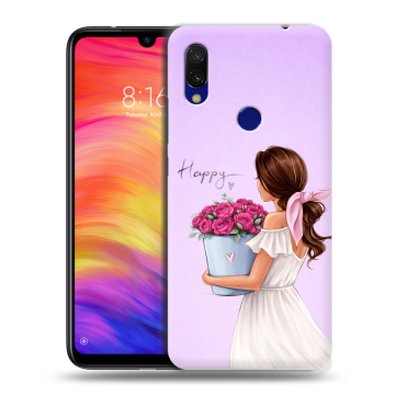 Силиконовый противоударный чехол на Xiaomi RedMi 7 с принтом женский Силиконовый противоударный чехол на Xiaomi RedMi 7 с принтом женский