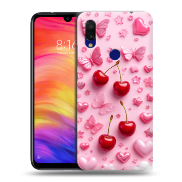 Силиконовый противоударный чехол на Xiaomi RedMi 7 с принтом для девочек Силиконовый противоударный чехол на Xiaomi RedMi 7 с принтом для девочек