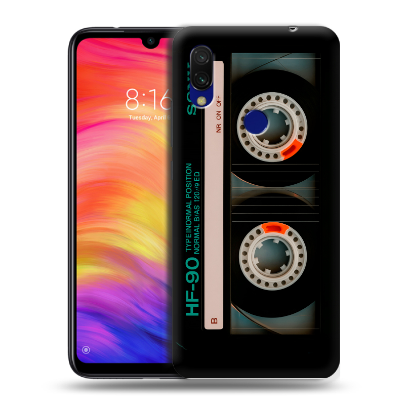 Пластиковый чехол на Xiaomi RedMi 7 с принтом Кассета Пластиковый чехол на Xiaomi RedMi 7 с принтом Кассета