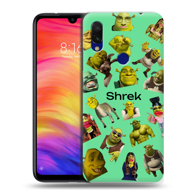 Пластиковый чехол на Xiaomi RedMi 7 с принтом Шрек Shrek Пластиковый чехол на Xiaomi RedMi 7 с принтом Шрек Shrek
