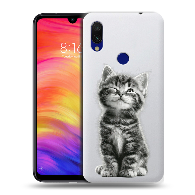 Пластиковый чехол на Xiaomi RedMi 7 с принтом Котенок Пластиковый чехол на Xiaomi RedMi 7 с принтом Котенок
