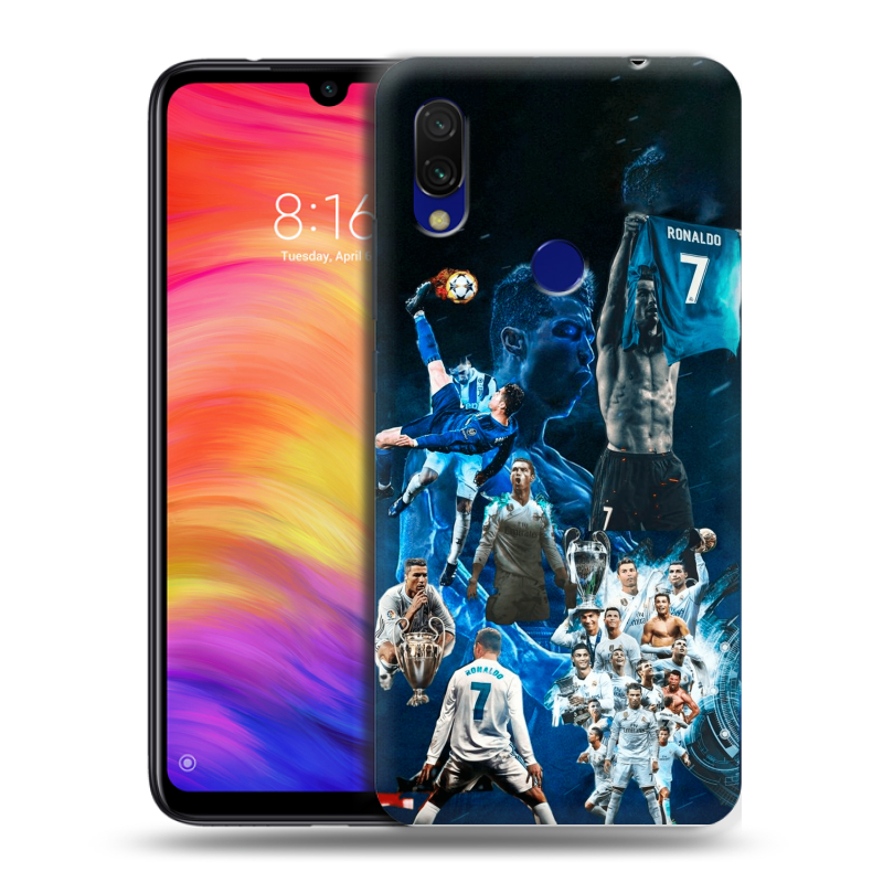 Пластиковый чехол на Xiaomi RedMi 7 с принтом Реал Роналдо Пластиковый чехол на Xiaomi RedMi 7 с принтом Реал Роналдо