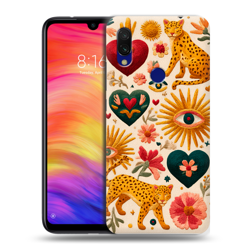 Пластиковый чехол на Xiaomi RedMi 7 с принтом Модный принт Пластиковый чехол на Xiaomi RedMi 7 с принтом Модный принт