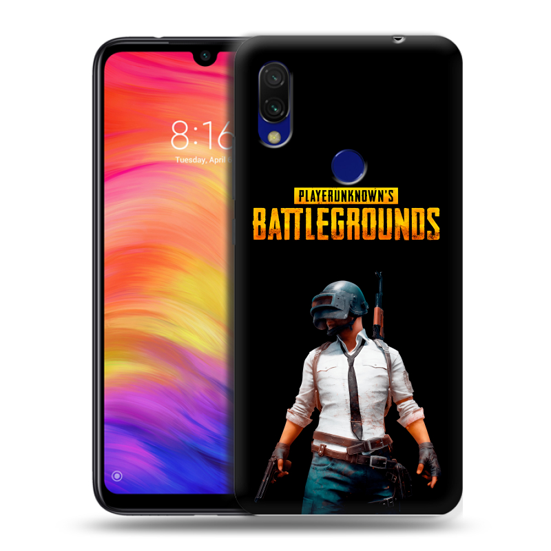 Пластиковый чехол на Xiaomi RedMi 7 с принтом PUGB ПАГБ Пластиковый чехол на Xiaomi RedMi 7 с принтом PUGB ПАГБ