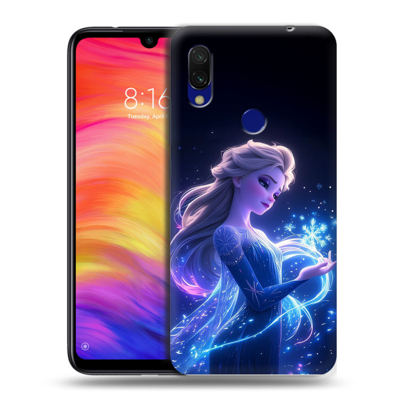 Пластиковый чехол на Xiaomi RedMi 7 с принтом Холодное сердце Frozen Пластиковый чехол на Xiaomi RedMi 7 с принтом Холодное сердце Frozen