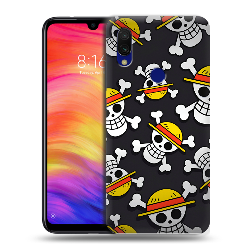 Силиконовый противоударный чехол на Xiaomi RedMi 7 с принтом One Piece Ван Пис Силиконовый противоударный чехол на Xiaomi RedMi 7 с принтом One Piece Ван Пис