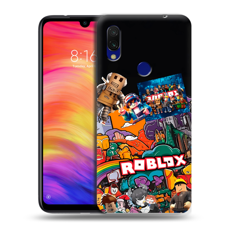 Пластиковый чехол на Xiaomi RedMi 7 с принтом Roblox Роблокс Пластиковый чехол на Xiaomi RedMi 7 с принтом Roblox Роблокс