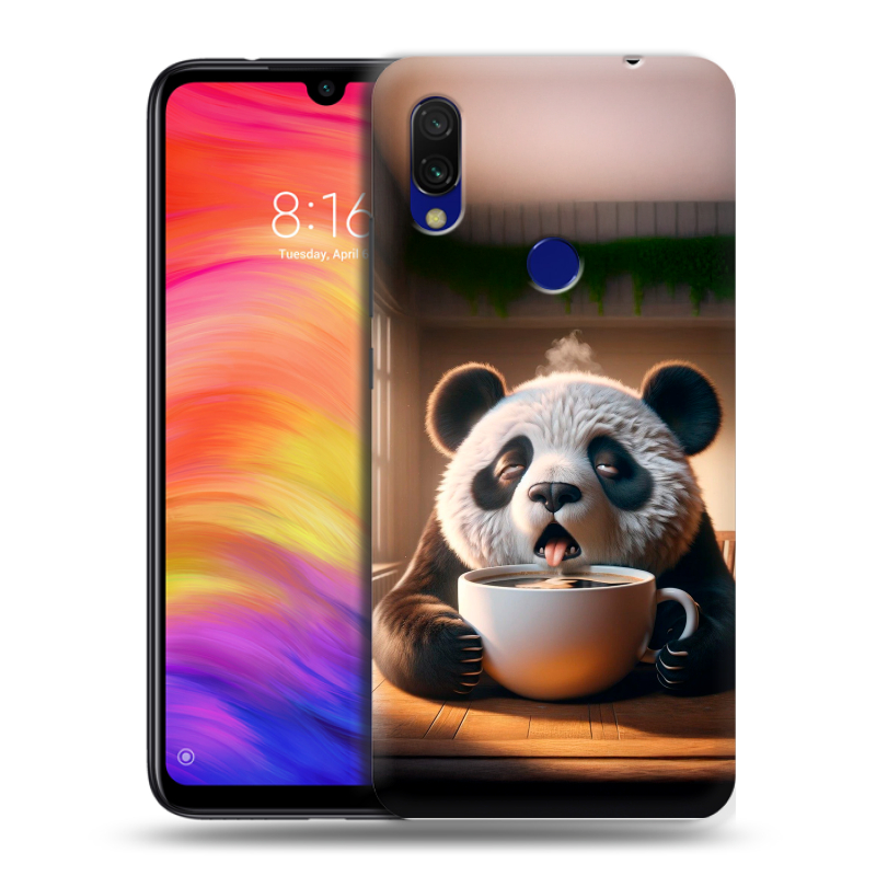 Пластиковый чехол на Xiaomi RedMi 7 с принтом смешная панда Пластиковый чехол на Xiaomi RedMi 7 с принтом смешная панда