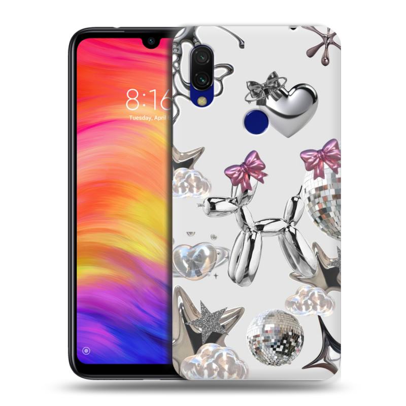 Силиконовый противоударный чехол на Xiaomi RedMi 7 с принтом Y2K Силиконовый противоударный чехол на Xiaomi RedMi 7 с принтом Y2K