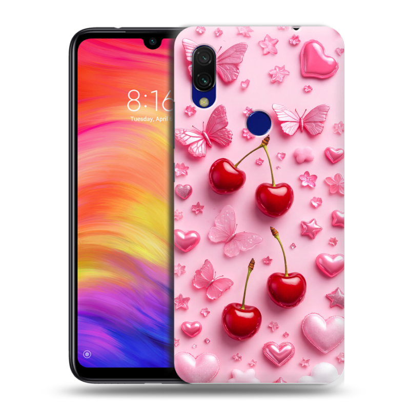 Силиконовый противоударный чехол на Xiaomi RedMi 7 с принтом для девочек Силиконовый противоударный чехол на Xiaomi RedMi 7 с принтом для девочек