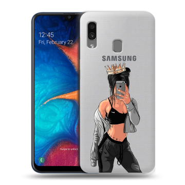Силиконовый чехол на Samsung Galaxy A20 с принтом Женские принты Силиконовый чехол на Samsung Galaxy A20 с принтом Женские принты