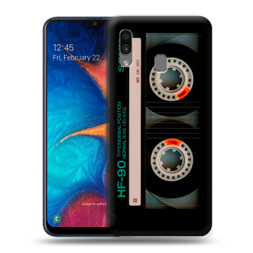 Силиконовый чехол на Samsung Galaxy A20 с принтом Кассета