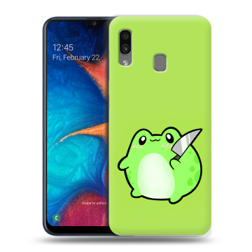 Силиконовый чехол на Samsung Galaxy A20 с принтом Лягушенок