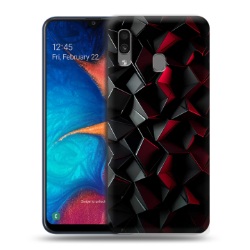 Силиконовый чехол на Samsung Galaxy A20 с принтом Абстракция