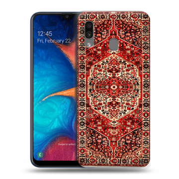 Силиконовый чехол на Samsung Galaxy A20 с принтом Ковер