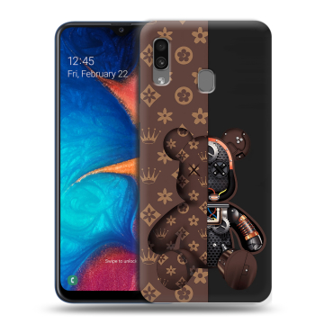 Силиконовый чехол на Samsung Galaxy A20 с принтом Луи робот