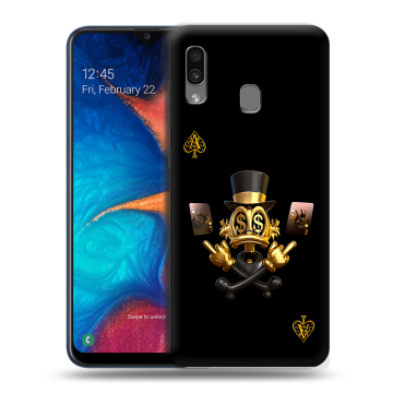 Силиконовый чехол на Samsung Galaxy A20 с принтом Золотой скрудж макдак