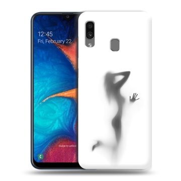 Силиконовый чехол на Samsung Galaxy A20 с принтом Силуэт