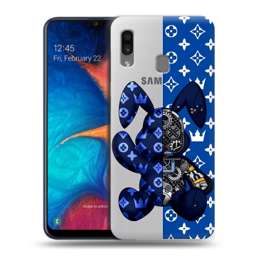 Силиконовый чехол на Samsung Galaxy A20 с принтом Луи робот Силиконовый чехол на Samsung Galaxy A20 с принтом Луи робот