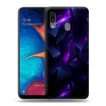 Силиконовый чехол на Samsung Galaxy A20 с принтом Абстракиция