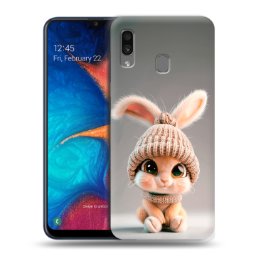 Силиконовый чехол на Samsung Galaxy A20 с принтом Кролик