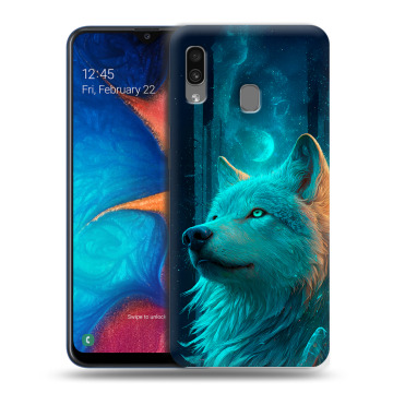 Силиконовый чехол на Samsung Galaxy A20 с принтом бабочки саккура