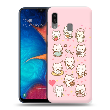 Силиконовый чехол на Samsung Galaxy A20 с принтом Hello Kitty Хелоу Кити