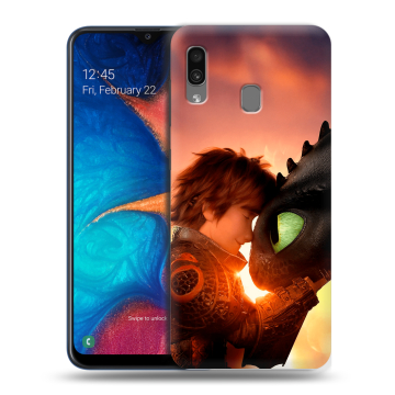 Силиконовый чехол на Samsung Galaxy A20 с принтом Как приручить дракона