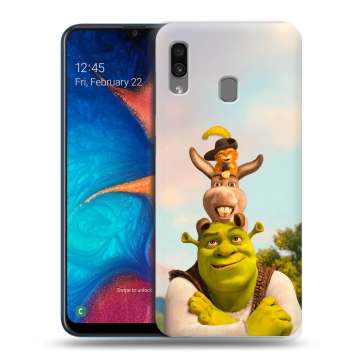 Силиконовый чехол на Samsung Galaxy A20 с принтом Шрек Shrek Силиконовый чехол на Samsung Galaxy A20 с принтом Шрек Shrek