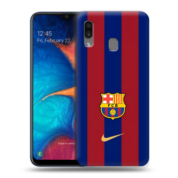 Силиконовый чехол на Samsung Galaxy A20 с принтом Барселона Barcelona