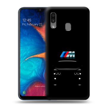 Силиконовый чехол на Samsung Galaxy A20 с принтом БМВ BMW