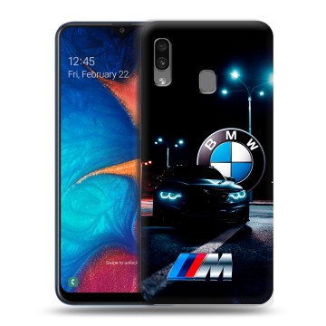 Силиконовый чехол на Samsung Galaxy A20 с принтом БМВ BMW
