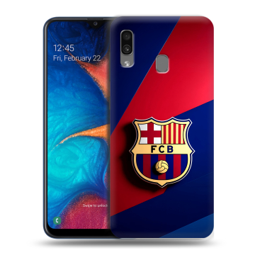 Силиконовый чехол на Samsung Galaxy A20 с принтом Барселона Barcelona