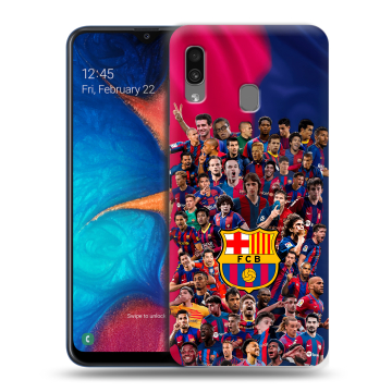 Силиконовый чехол на Samsung Galaxy A20 с принтом Барселона Barcelona