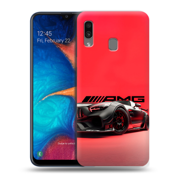 Силиконовый чехол на Samsung Galaxy A20 с принтом Мерседес Mercedes AMG Силиконовый чехол на Samsung Galaxy A20 с принтом Мерседес Mercedes AMG