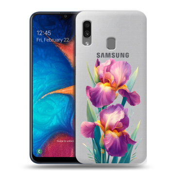 Силиконовый чехол на Samsung Galaxy A20 с принтом Цветы орхидеи Силиконовый чехол на Samsung Galaxy A20 с принтом Цветы орхидеи