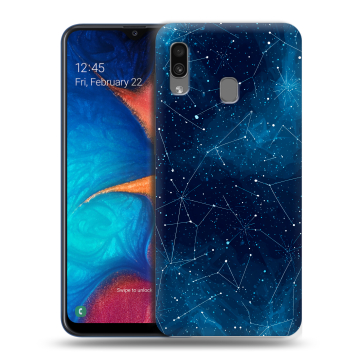 Силиконовый чехол на Samsung Galaxy A20 с принтом Космос звезды Силиконовый чехол на Samsung Galaxy A20 с принтом Космос звезды