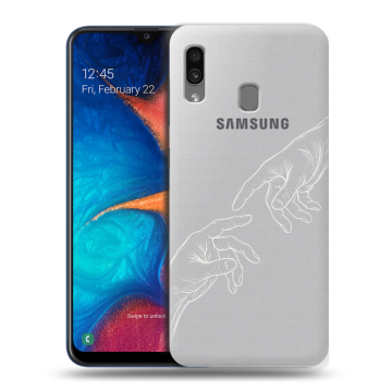 Силиконовый чехол на Samsung Galaxy A20 с принтом Сотворение мира Силиконовый чехол на Samsung Galaxy A20 с принтом Сотворение мира