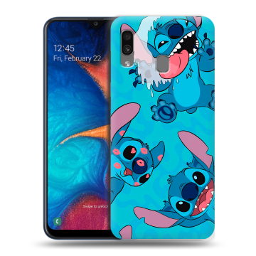 Силиконовый чехол на Samsung Galaxy A20 с принтом Лило и Стич