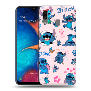 Силиконовый чехол на Samsung Galaxy A20 с принтом Лило и Стич