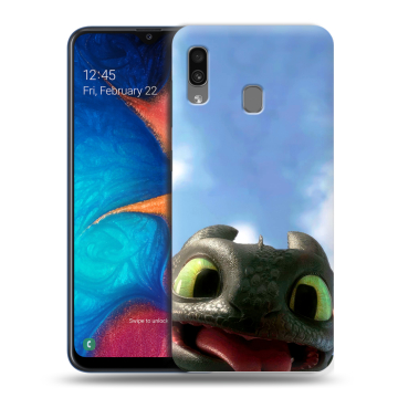 Силиконовый чехол на Samsung Galaxy A20 с принтом Как приручить дракона