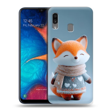 Силиконовый чехол на Samsung Galaxy A20 с принтом Лиса Силиконовый чехол на Samsung Galaxy A20 с принтом Лиса
