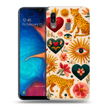 Силиконовый чехол на Samsung Galaxy A20 с принтом Модный принт Силиконовый чехол на Samsung Galaxy A20 с принтом Модный принт