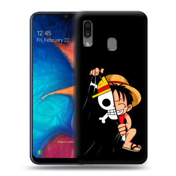 Силиконовый чехол на Samsung Galaxy A20 с принтом One Piece Ван Пис Силиконовый чехол на Samsung Galaxy A20 с принтом One Piece Ван Пис