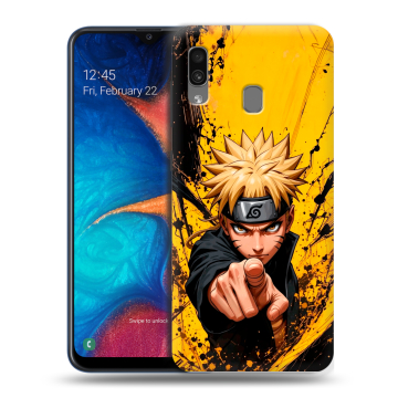 Силиконовый чехол на Samsung Galaxy A20 с принтом Naruto Наруто