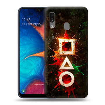 Силиконовый чехол на Samsung Galaxy A20 с принтом Squid Game Игра кальмара Силиконовый чехол на Samsung Galaxy A20 с принтом Squid Game Игра кальмара